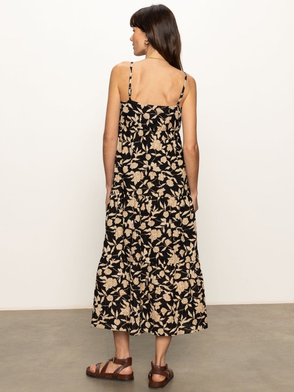 SANCTUARY NWT LARGE 
Women's Cotton Tiered
Picot Maxi Dress BANDANA PRINT - Picture 2 of 14